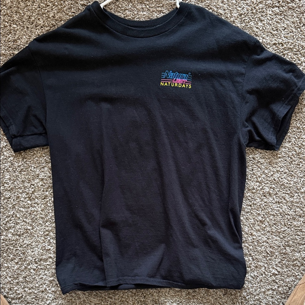 Black Kids Shirt with Graphic Print